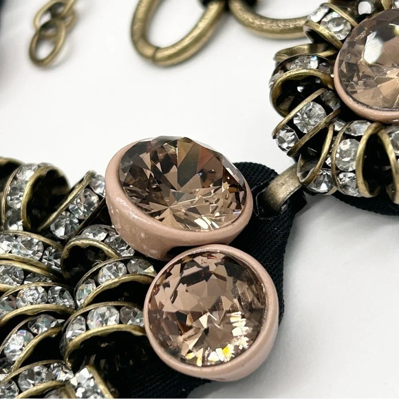 J. Crew Crystal Taupe Brown Brulee with Crystal Rondelles Necklace - Picture 5 of 9